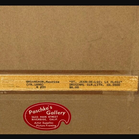 Maurice Brianchon 1964 Lithograph Saint-Jean-de-Luz: La Plage Mourlot Paris, Fra - Picture 3 of 4